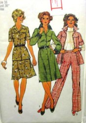 6610 1974 SEALED BUTTON DRESS,TOP,SKIRT,PANTS PATTERN 16